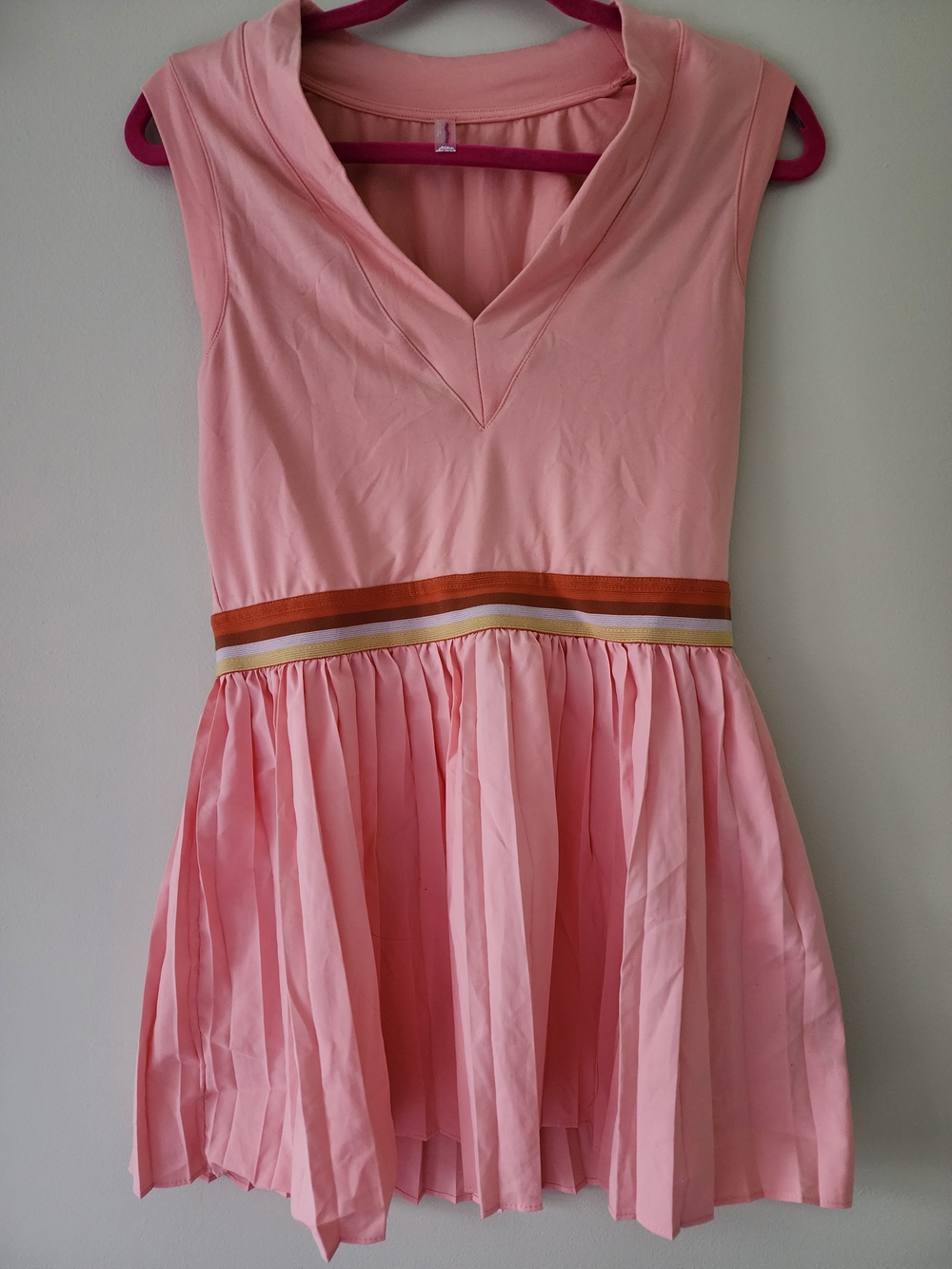 FP Movement by Free People V-Neck Athletic Dress with Striped Waistband